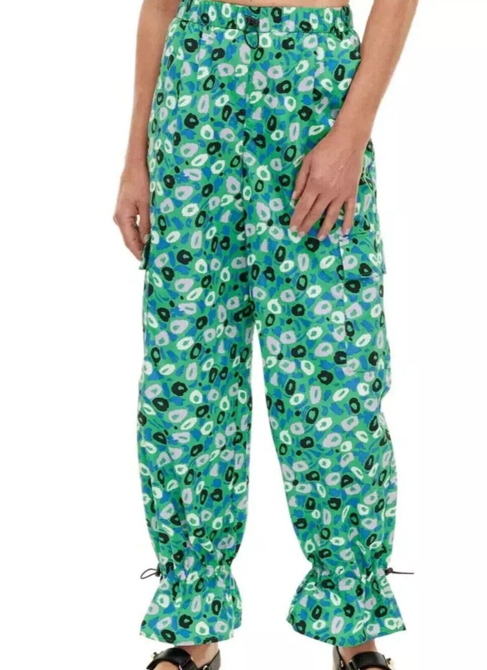 Diane von Furstenberg Target Utility Jazz Dot Green Cargo Pants size XXS NWT